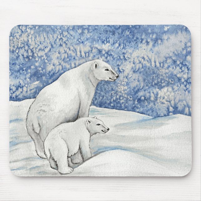 Polar Snow Bears Mousepad (Vorne)