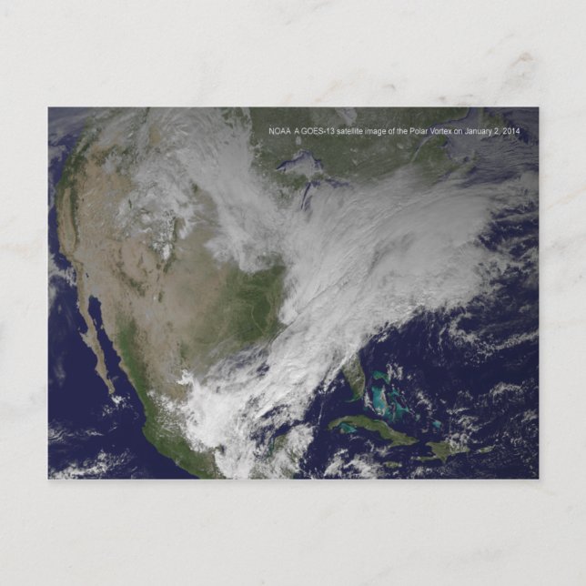 Polar Vortex 2014 Nordamerikanische Kaltwelle Postkarte (Vorderseite)