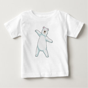 Polarbär bei der Yoga-Fitness in Stehend Baby T-shirt