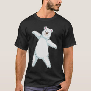 Polarbär bei der Yoga-Fitness in Stehend T-Shirt