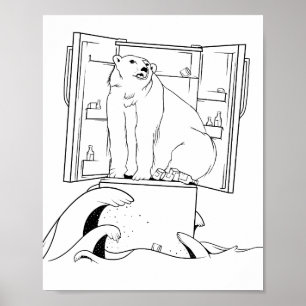 Polarbär des Klimawandels Poster