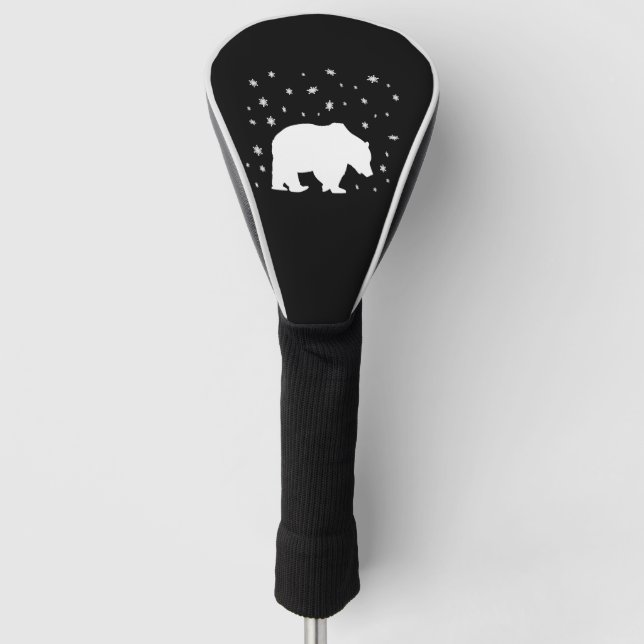 Polarbär im Schnee Golf Headcover (Vorderseite)