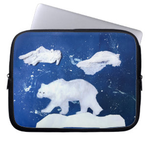 Polarbär "Kunst von Kindern" Laptopschutzhülle