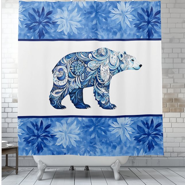 Polarbär, Polar Vortex Duschvorhang (Polar Bear, Polar Vortex Shower Curtain)