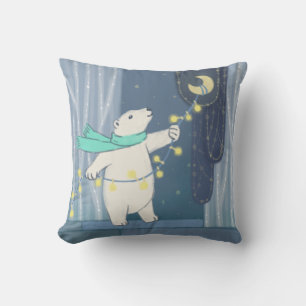 Polarbär und Mond Kissen