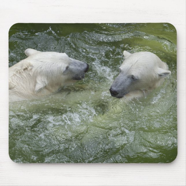 Polarbären schwimmen mousepad (Vorne)