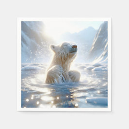 Polarbärenpest in arktischem Wasser Serviette