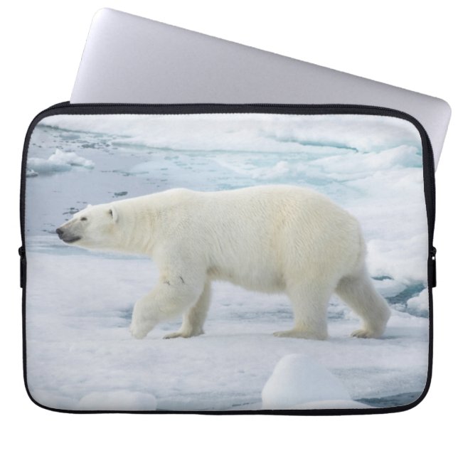 Polarbärenwanderung, Norwegen Laptopschutzhülle (Vorderseite)