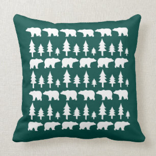 POLARE BÄREN u. BÄUME WeihnachtsVintages Kissen