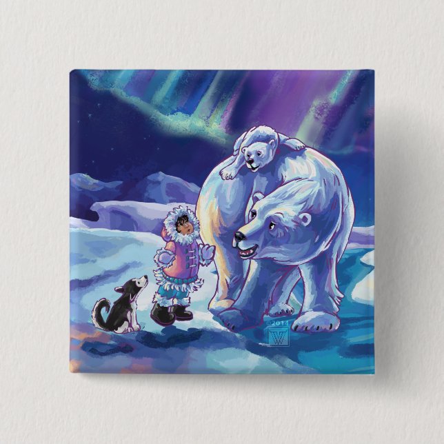 Polare Kumpel Button (Vorderseite)