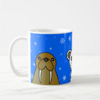Polare Tier-blaue Schneeflocke-Tasse