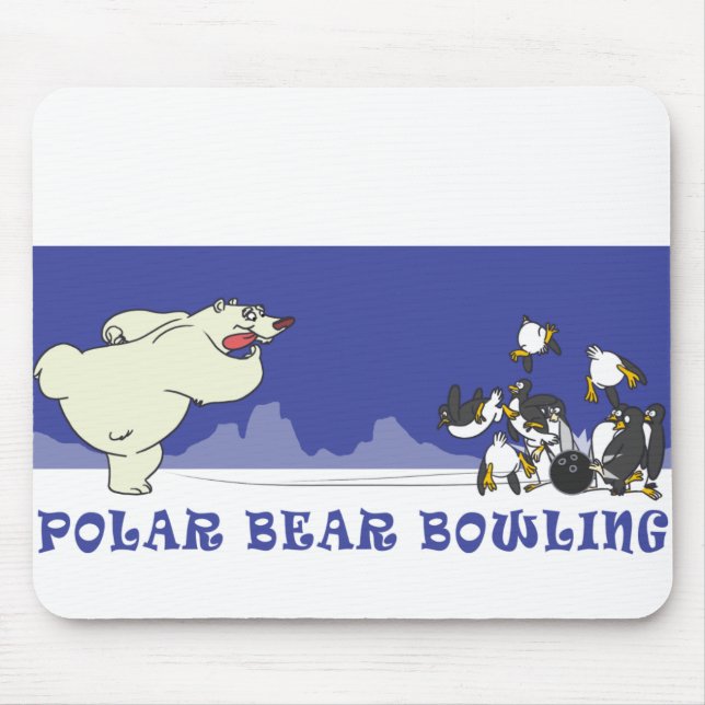 POLARER BÄRN-BOWLING MOUSEPAD (Vorne)