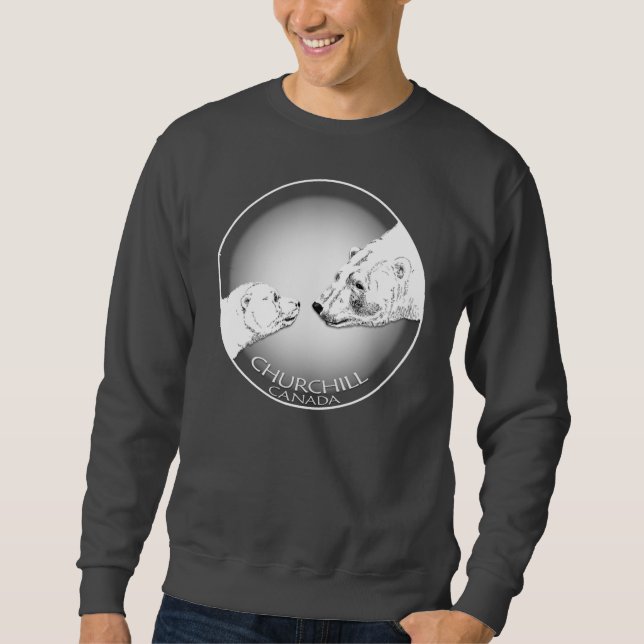 Polarer Bärn-Kunst-Sweatshirt Churchill Sweatshirt (Vorderseite)