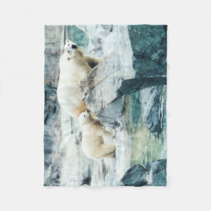 Polarer Bärn-Mama-und CUB-Fleece-Decke Fleecedecke