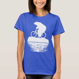 Polarer Bärn-Reitfahrrad auf dem T - Shirt der