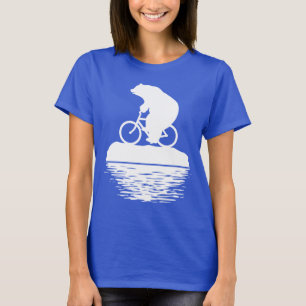 Polarer Bärn-Reitfahrrad auf dem T - Shirt der