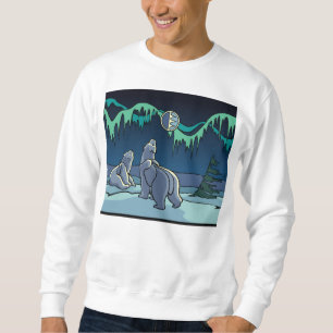 Polarer Bärn-Sweatshirt-Tier-Kunst-UnisexShirt Sweatshirt