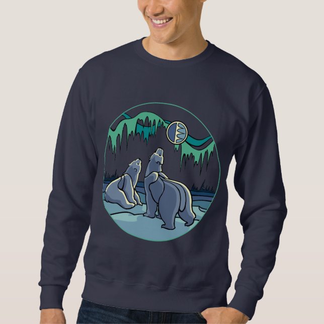 Polarer Bärn-Sweatshirt-Tier-Kunst-UnisexShirt Sweatshirt (Vorderseite)