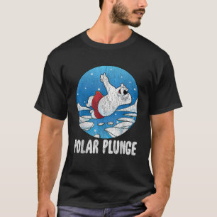 Polarer Sprung Eis Sprung Lustiger Eisbär Winter S T-Shirt