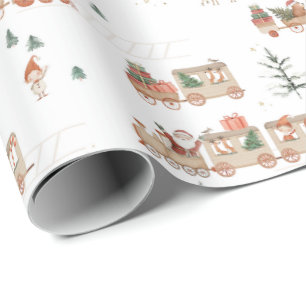 Polarer Zug - Elf Santa Helfer Frohe Feiertage  Geschenkpapier