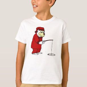 Polares Eis-Fischen in den Pyjamas T-Shirt