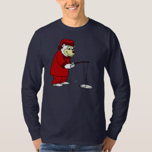 Polares Eis-Fischen in den Pyjamas T-Shirt