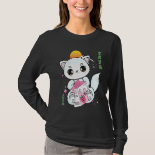 Polarfuchs mit Erdbeermilch und Boba-Tee T-Shirt