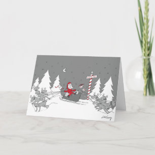 Polarisierte Zeiten Feiertagskarte