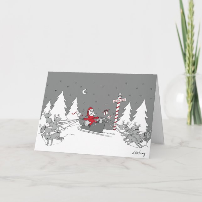 Polarisierte Zeiten Feiertagskarte (Vorderseite)