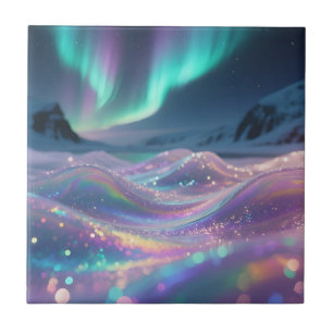 Polarlicht-Funkelnde Wellen Fantasie Fliese