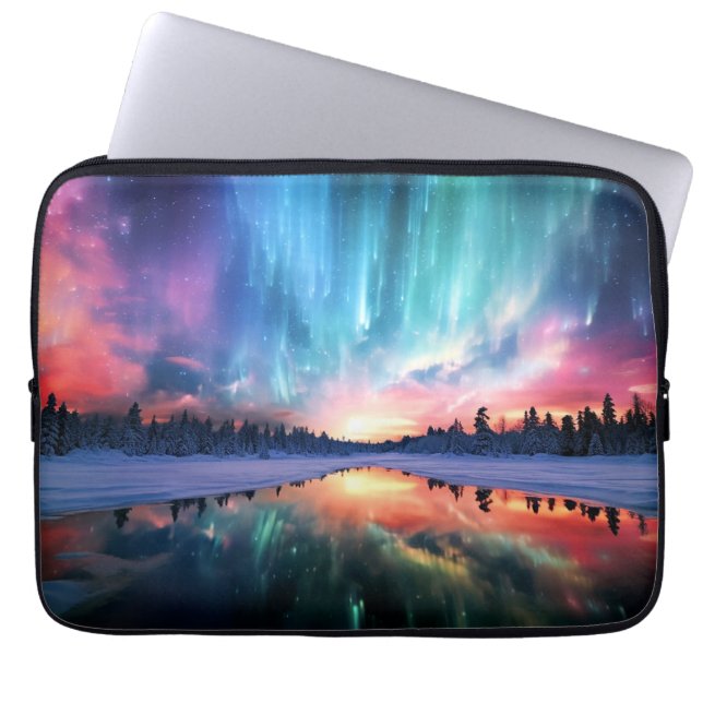 Polarlicht, Nordlicht, Laptopschutzhülle (Vorderseite)