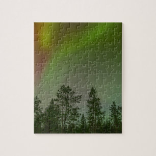 Polarlicht Nordlichter Himmel Glühen Funkeln Puzzle