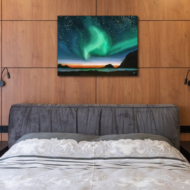 Polarlicht - Ölmalerei Fotodruck (Von Creator hochgeladen)