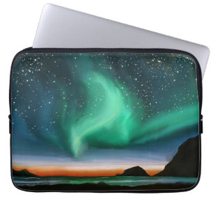Polarlicht - Ölmalerei Laptopschutzhülle