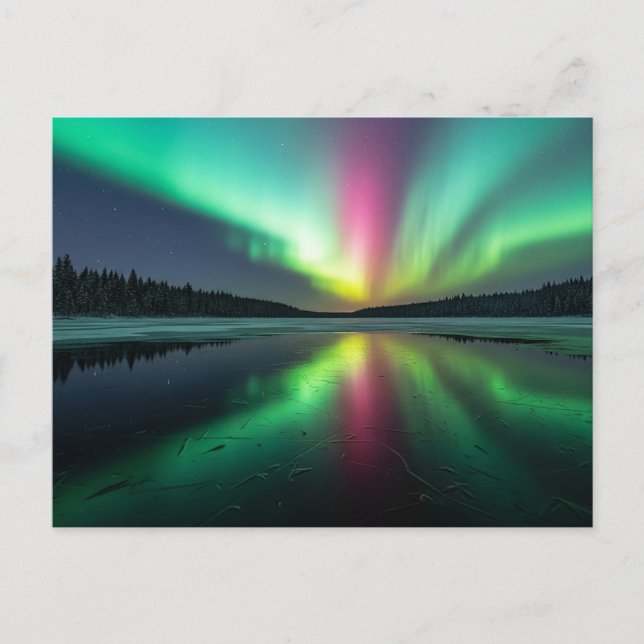 Polarlicht Postkarte (Vorderseite)
