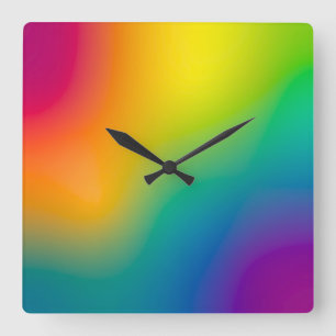 Polarlicht Quadratische Wanduhr
