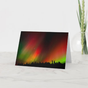 Polarlicht und Bäume Karte