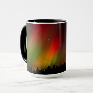 Polarlicht und Bäume Tasse