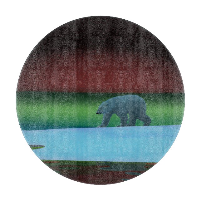 Polarlichter Schneidebrett (Vorderseite)