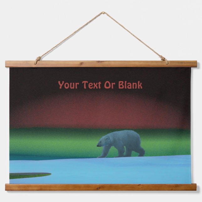 Polarlichter Wandteppich Mit Holzrahmen (Vorne)