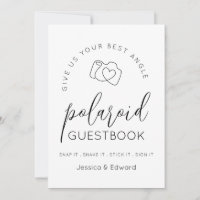 Polaroid Guestbook Best Angle Schwarz-weiß Modern