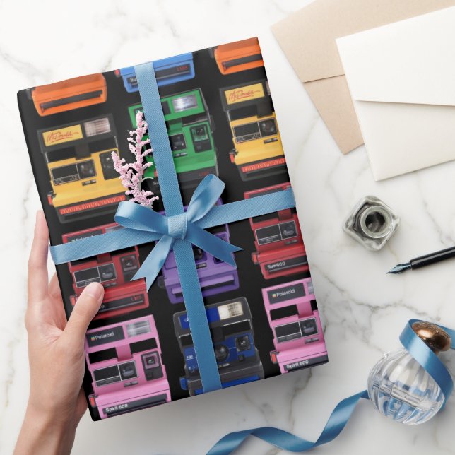 Polaroid OneShot Retro-Kamera Geschenkpapier (Schenken)