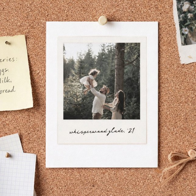 Polaroid Photo Postcard | Custom Vintage Retro Art Postkarte (Turn a favorite photo into vintage inspired postcards with a timeless Polaroid look)