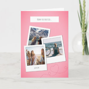 Polaroid-Stil rosafarbene Ermutigungskarte Feiertagskarte