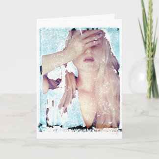 Polaroid Transfer Girl Greeting Card Blank Inside  Karte