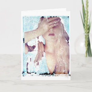 Polaroid-Transfer-Grußkarte mit leerem Innenraum Karte