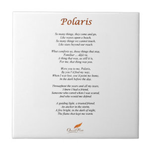 Polarstern-Gedicht auf Keramik-Fliese Fliese