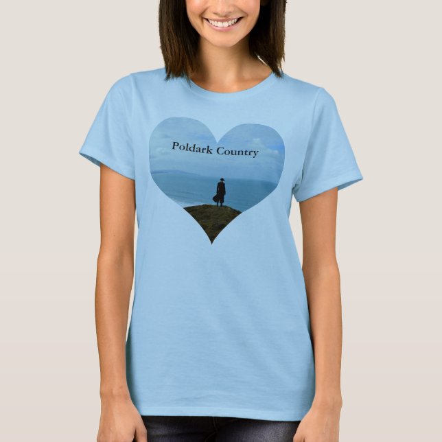 Poldark Country Foto Heart Cornwall England T-Shirt (Vorderseite)
