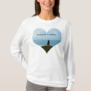 Poldark Land-Foto-Herz Cornwall England T-Shirt