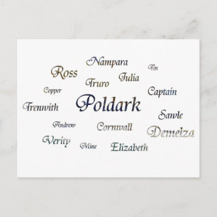 Poldark Namen Postkarte